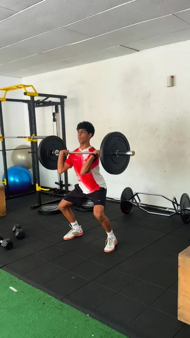 Badminton strength work in the gym
